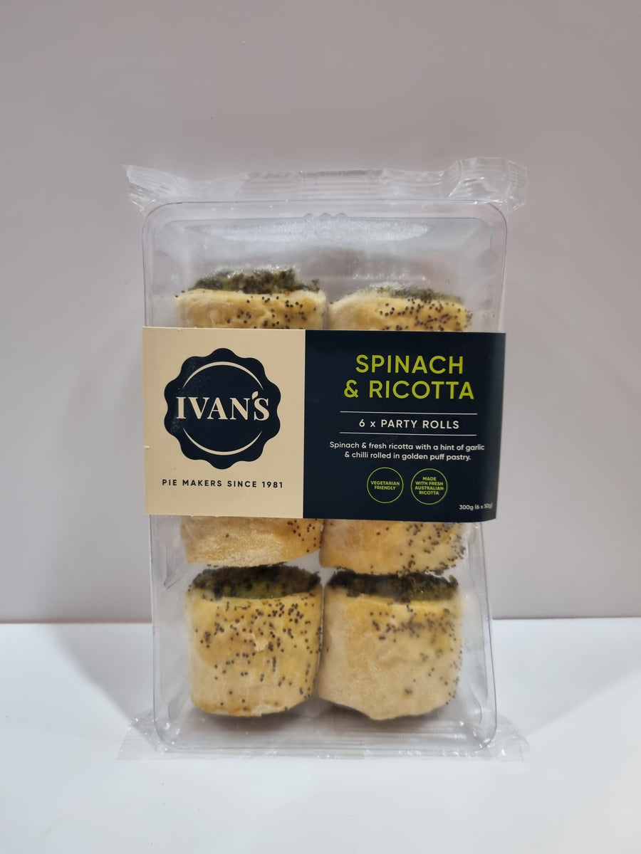 Ivan's Pies Spinach & Ricotta Rolls (6 pack) Fruitique Essendon North