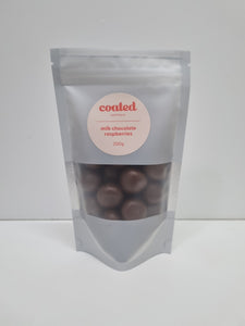 Milk Chocolate Raspberries (200g)